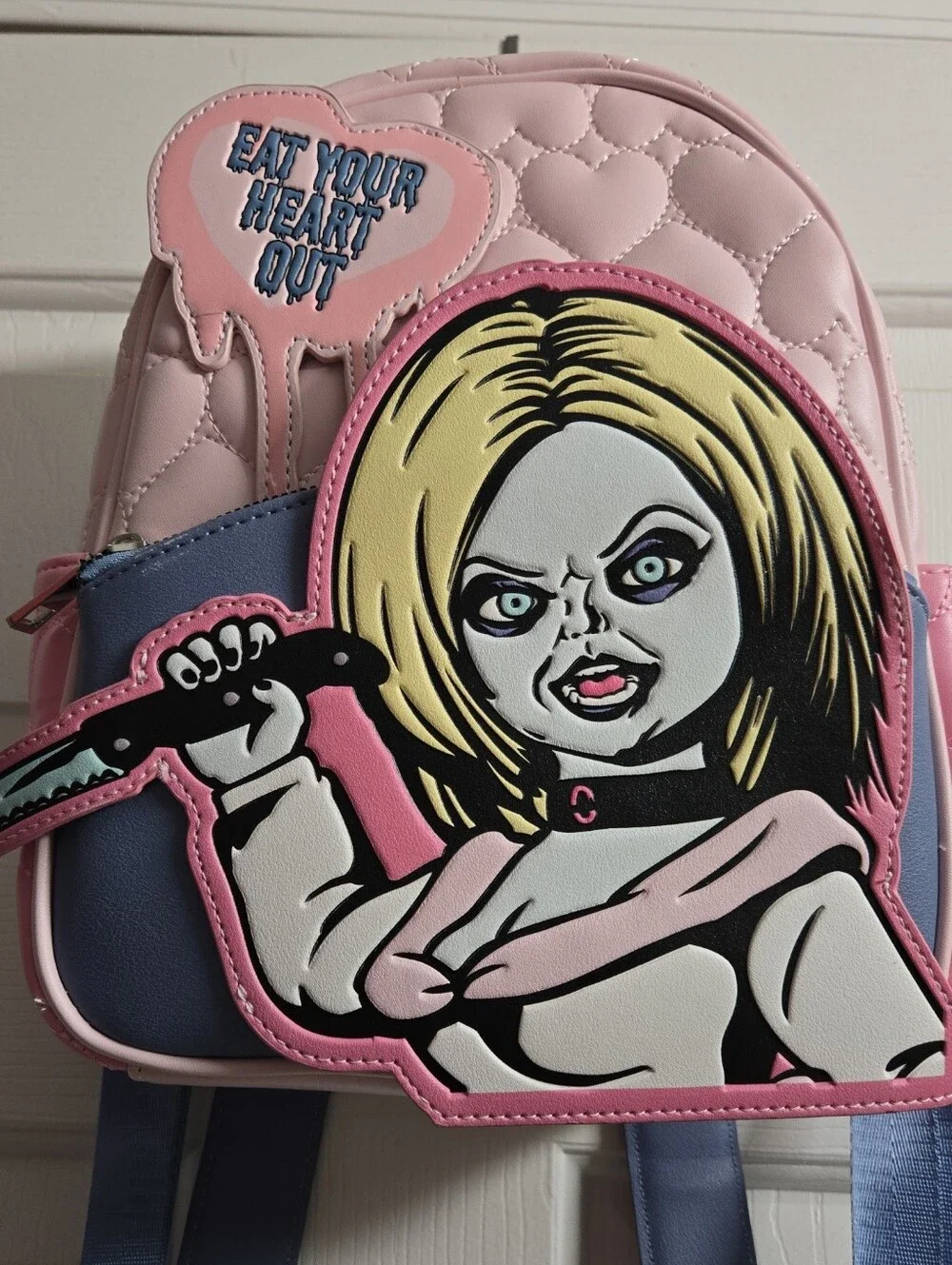 Eat Your Heart Out Tiffany Valentine Pink Backpack